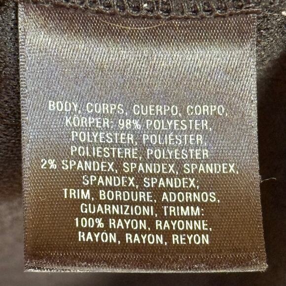 Anthropologie Black Houndstooth Textured Stretch Knit Balloon Sleeve Top Sz M - Picture 6 of 8